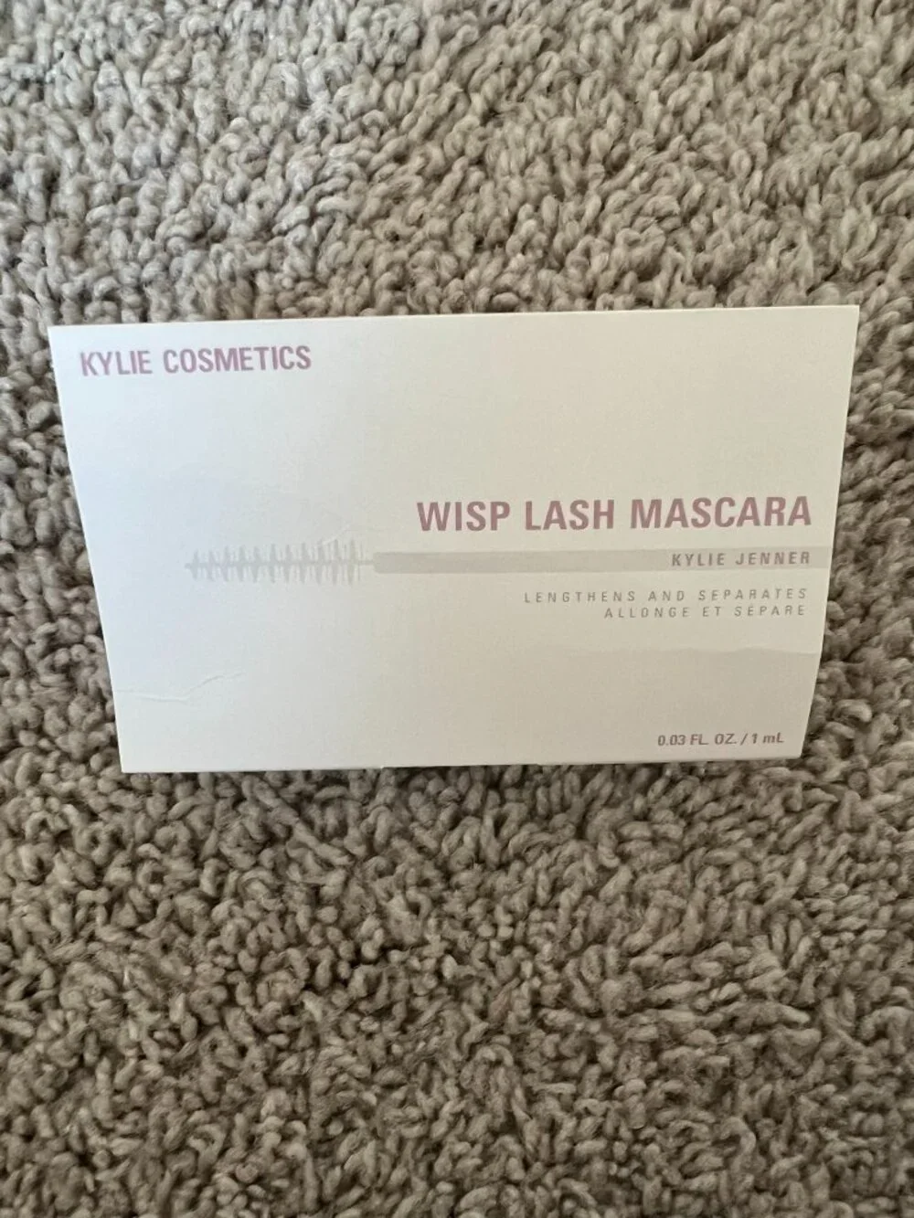 Kylie Cosmetics Wisp Lash Mascara 1 ml Vegan And Clean Formula for Separated